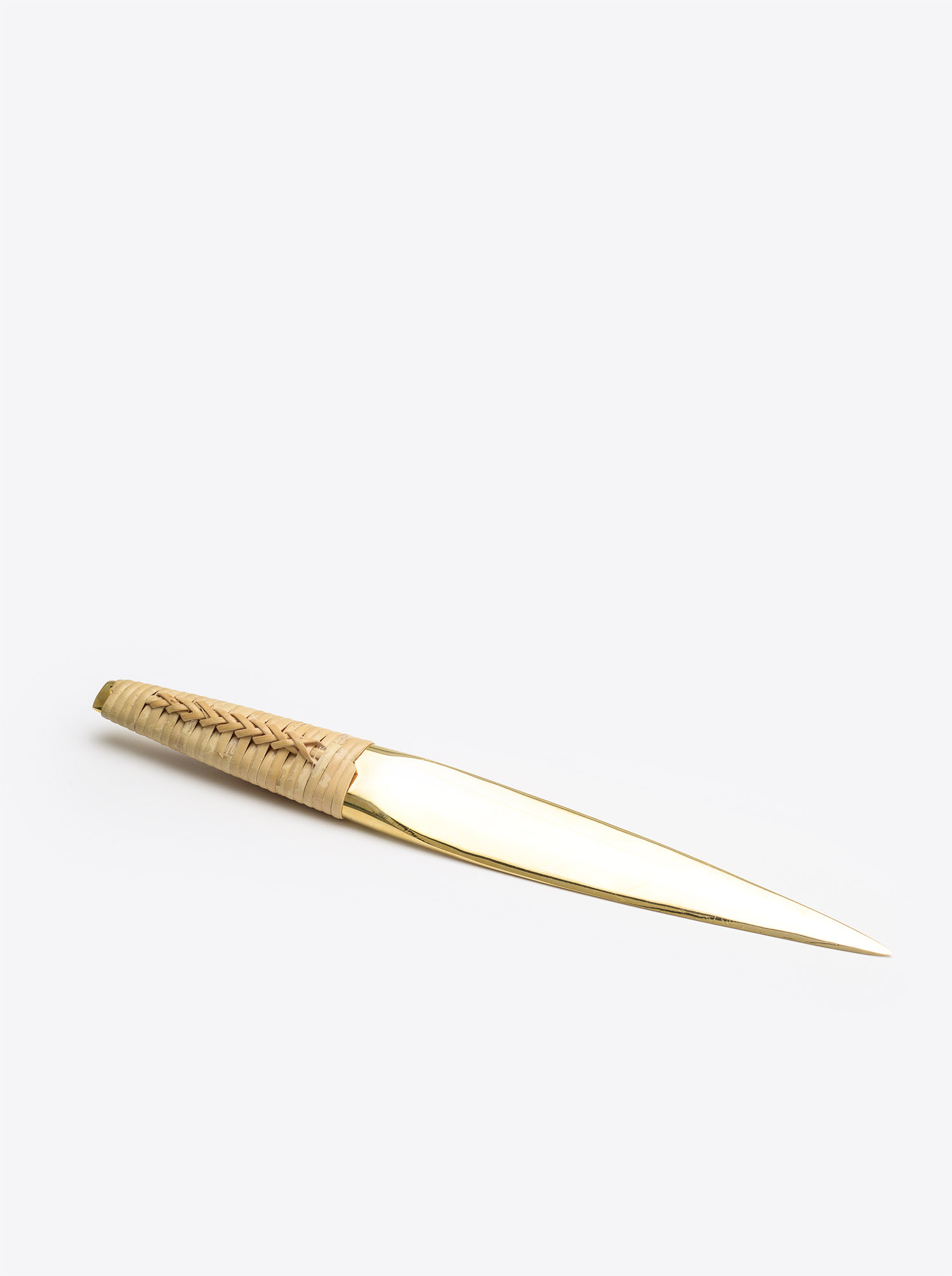 Brass and Cane Letter Opener by Carl Aubock