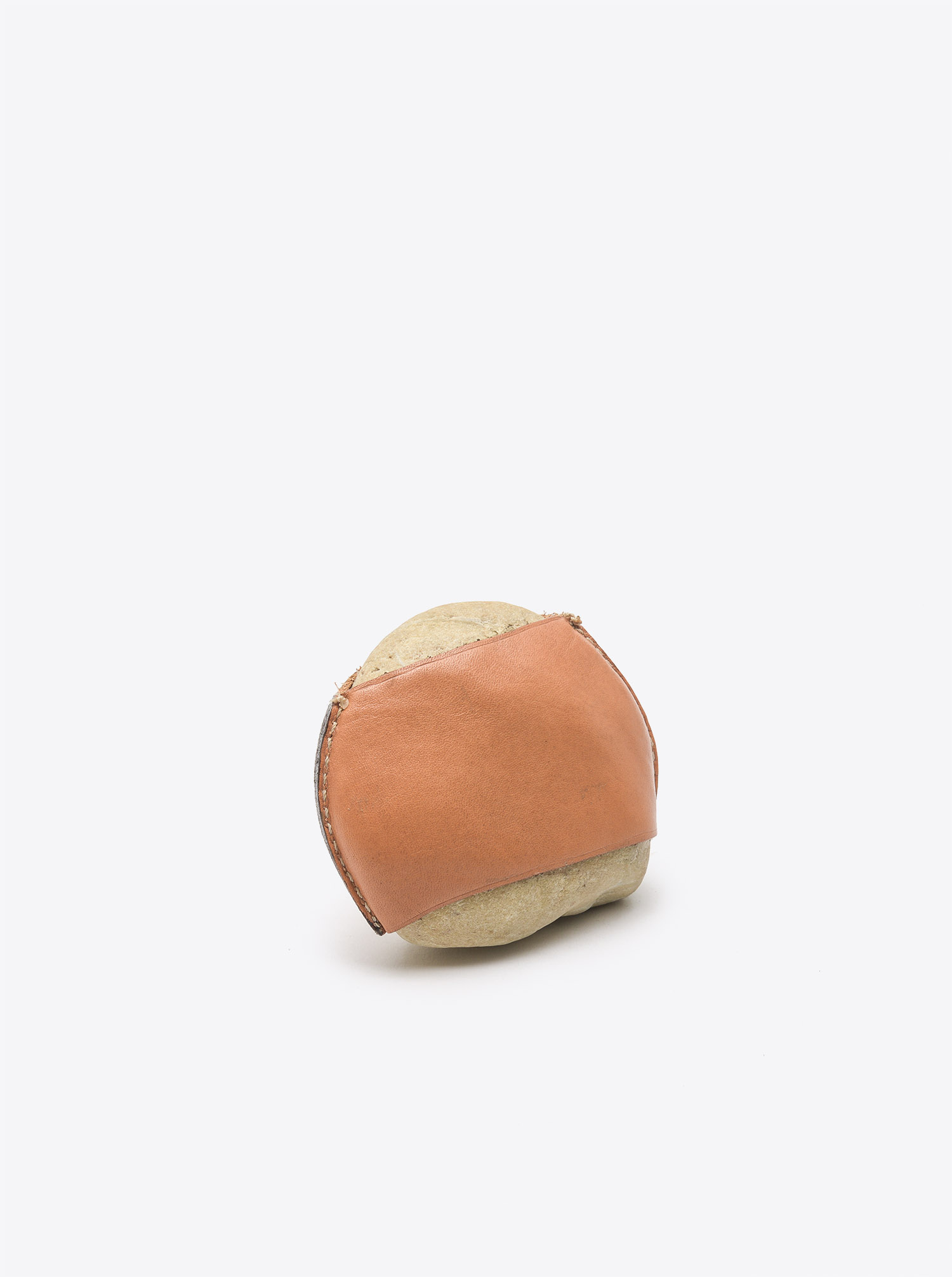 Paperweight Stone with Leather