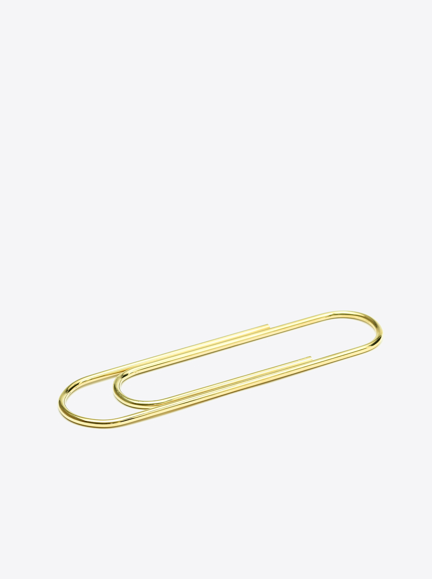 Bookmark &quot;paper clip&quot; XL Brass polished